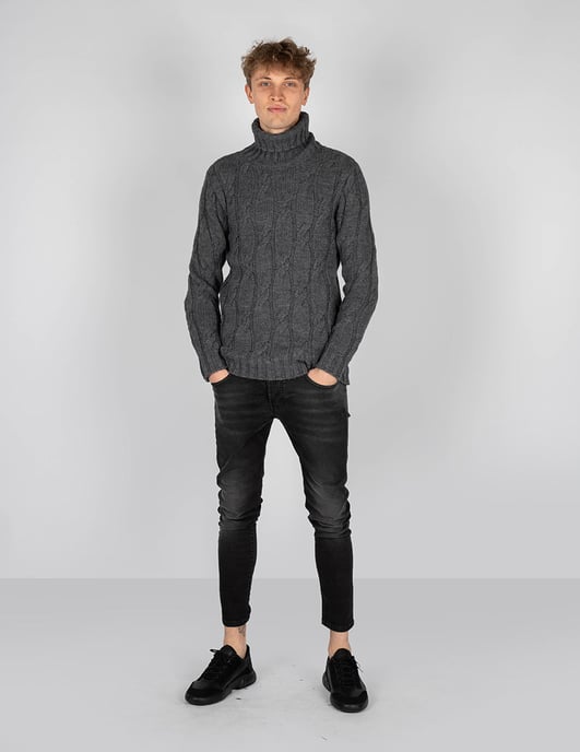 Xagon Man Pullover Turtleneck Men's Grey - Image 2