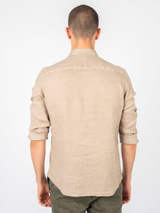 Camisa Xagon Man Lino Hombre Beige - Image 6