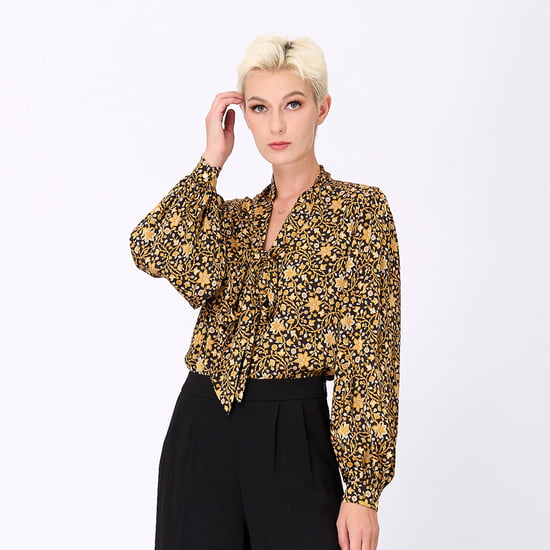 Ascot-tie blouse and Art-Deco print - Image 3