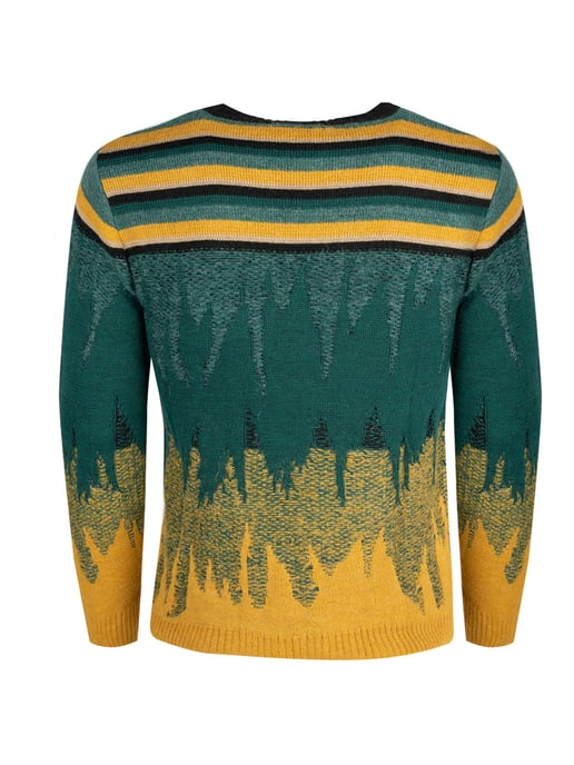 Takeshy Kurosawa Suéter Degrade del hombre amarillo, verde - Image 5