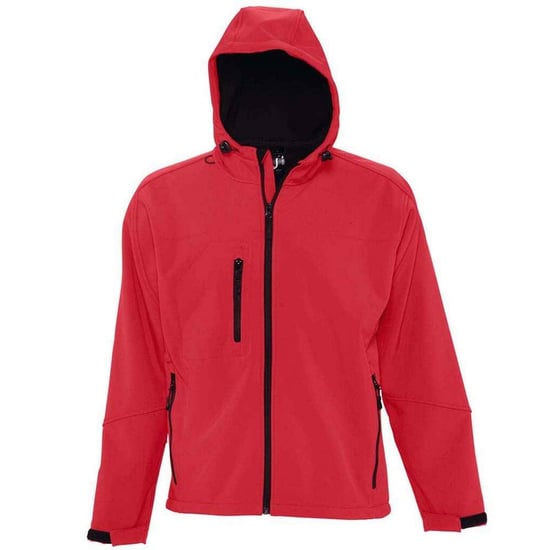 SOLS Mens Replay Hooded Soft Shell Jacket (Pepper Red) - Image 1