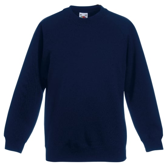 Fruit Of The Loom Childrens Unisex Raglan Sleeve Sweatshirt (Deep Navy) - Image 1