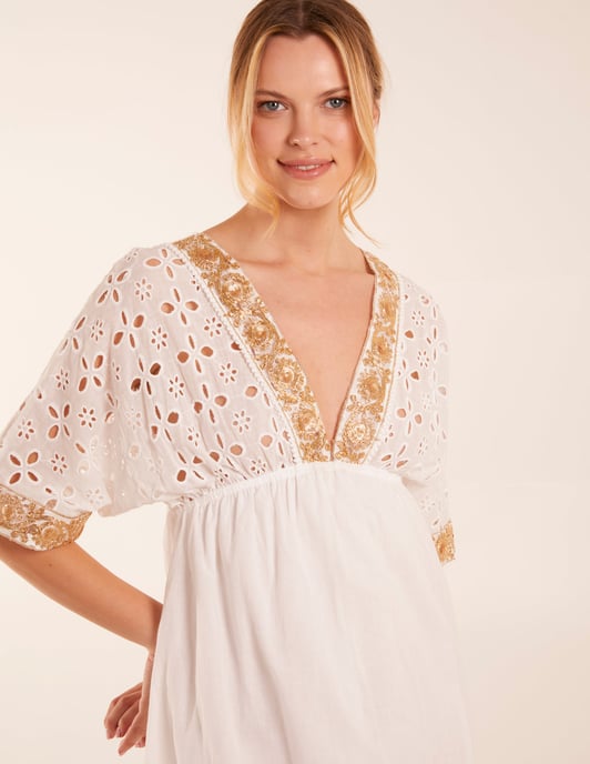 V-Neck Short Sleeve Dress