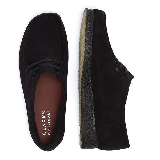 Clarks Wallabee Suede Womens Shoes - (Black) - Image 6