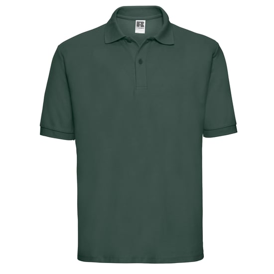 Russell Mens Polycotton Pique Polo Shirt (Bottle Green) - Image 1