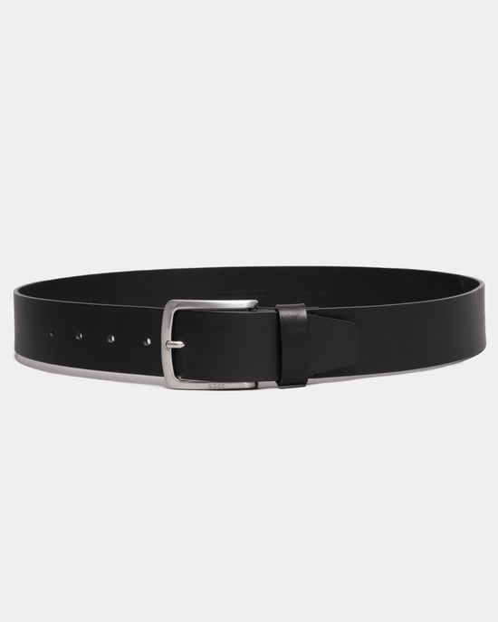BOSS Orange Jor-V Italian-Leather Belt With Logo-Engraved Buckle - Image 1