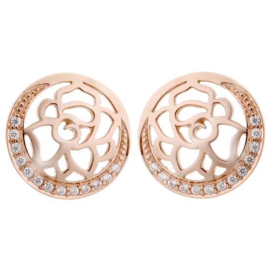 Orphelia 'Blair' Women's 925 Sterling Silver Set: Chain-Pendant + Earrings - Rose SET-7089/1 - Image 3