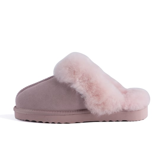 Aus Wooli "Sydney" Australia Sheepskin Wool Slippers, Pale Pink
