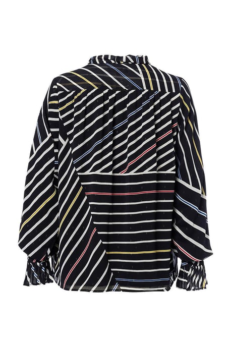 Irina-Print-Bluse Schwarz / Multi - Image 5