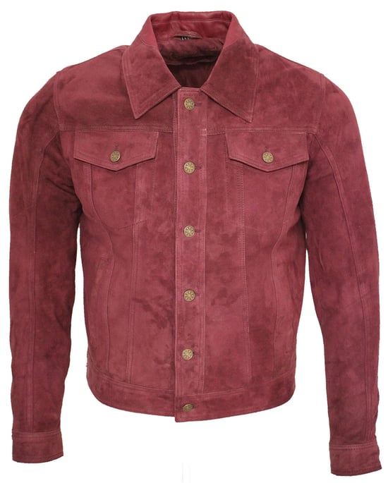Trucker jeans jacket from goat suede