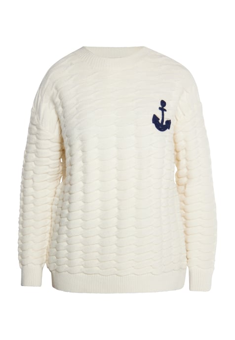 Dreimaster Knitted pullover women off-white - Image 1