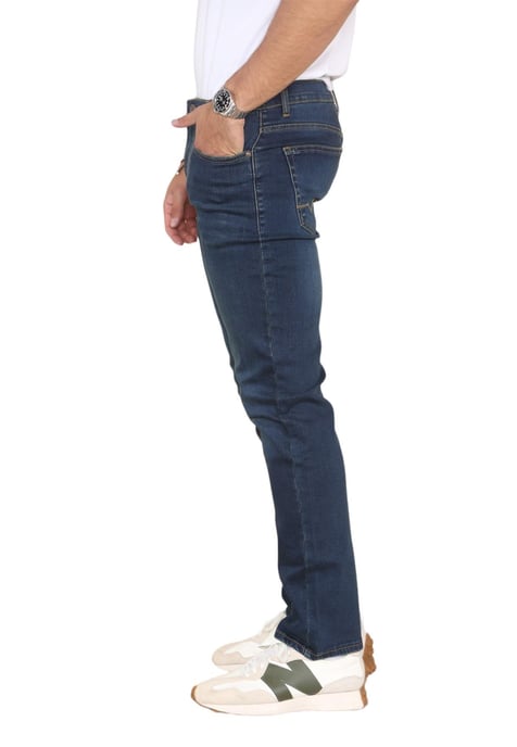 MYT Vaqueros de pierna recta para hombre Denim hiperelástico en azul oscuro - Image 3