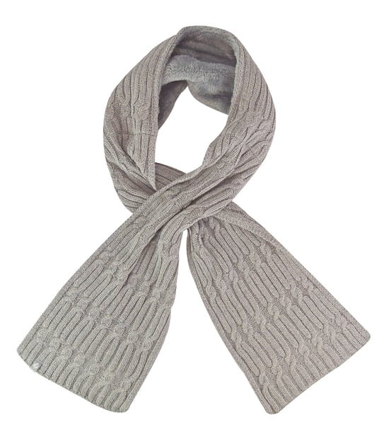 Bufanda de invierno de lana de lujo para mujer | Bufanda térmica de moda para mujer - Gris claro - Image 1