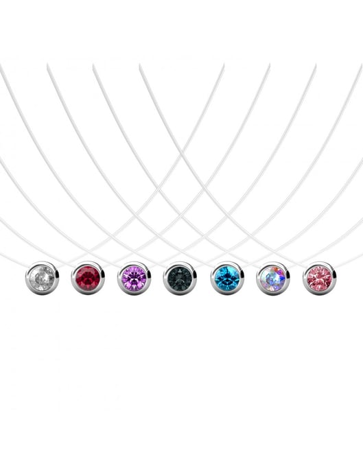 Colgantes Juego de 7 collares Luna invisible - Plata y Multi - Image 1