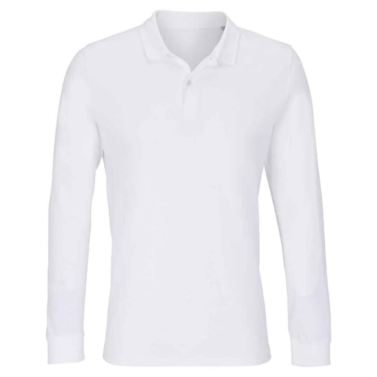 SOLS Unisex Adult Planet Long-Sleeved Polo Shirt (White) - Image 1