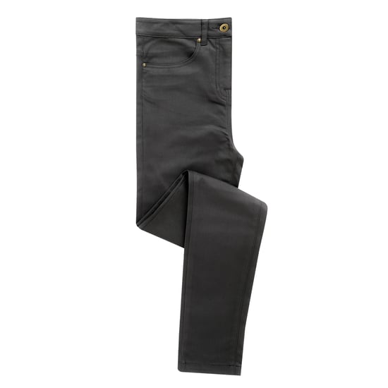 Premier Womens/Ladies Performance Chinos (Charcoal) - Image 1
