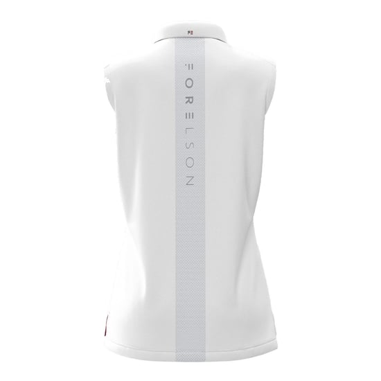 Forelson Womens/Ladies Stow Sleeveless Polo Shirt (White) - Image 2