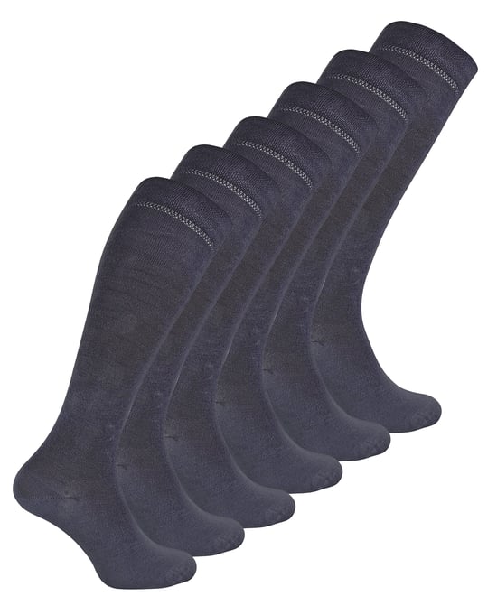 6 Pares de Calcetines Largos de Bambú para Mujer - Grises - Image 1