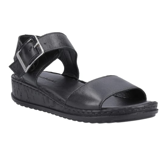 Hush Puppies Womens/Ladies Ellie Leather Wedge Sandals (Black) - Image 3