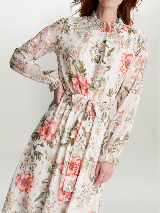 Jodette Shirred Neck Dress