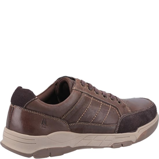 Hush Puppies Mens Finley Leather Shoes (Coffee) - Image 2