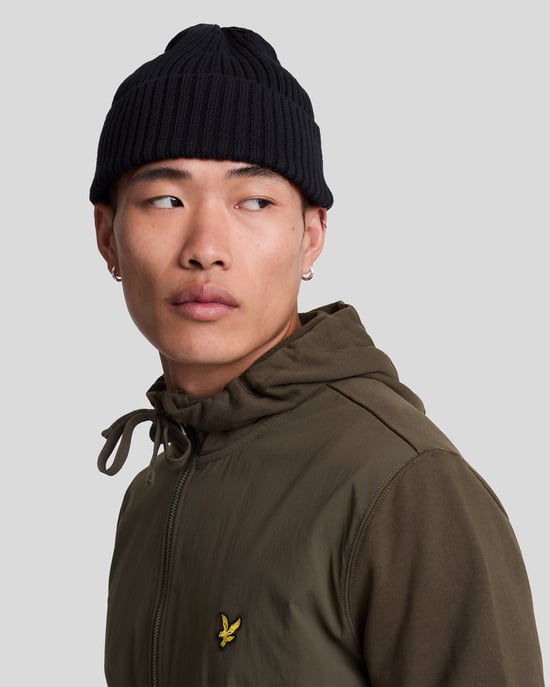 Lyle & Scott Hybrid sudadera con capucha verde oliva con cremallera - Image 4