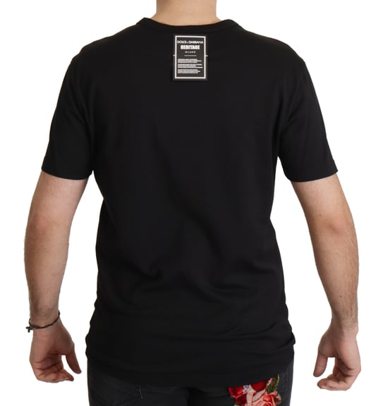 Camiseta de algodón de hombre Negra DG Barroca de Dolce & Gabbana - Image 5