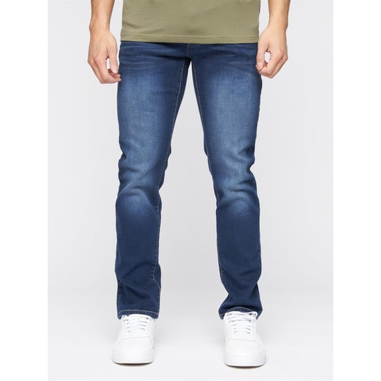 Crosshatch Mens Farrowed Stretch Jeans (Dark Wash) - Image 1