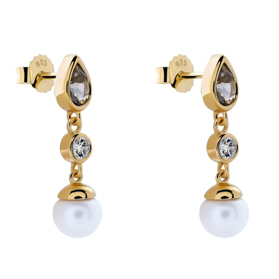 Orphelia 'Lylou' Women's 925 Sterling Silver Drop Earrings - Gold ZO-7498/G - Image 2