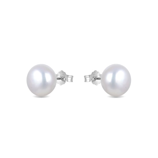 Pendientes Luxenter, essential de plata de ley 925 y perla blanca con acabado en baño de rodio - Image 2