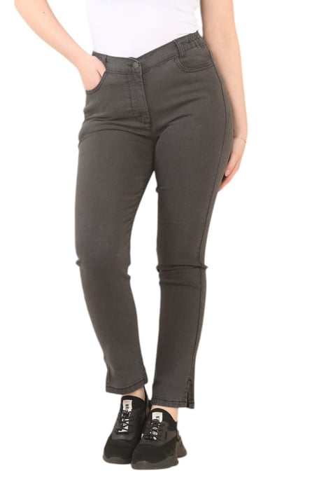 MYT Womens Jeans con cintura elástica lateral en Charcoal - Image 1