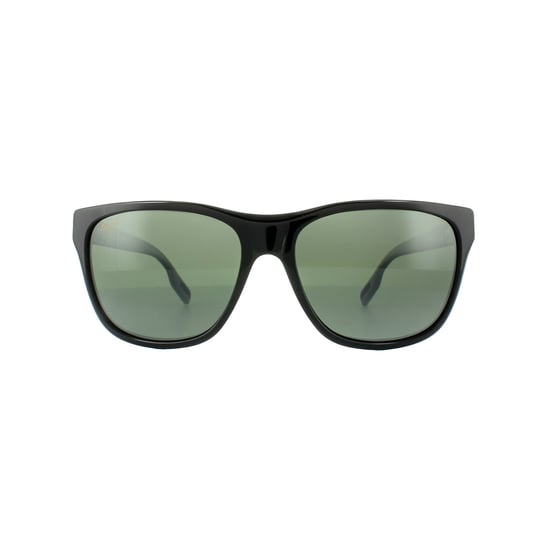 Maui Jim Square Unisex Gloss Black Neutral Grey Sunglasses - Image 1