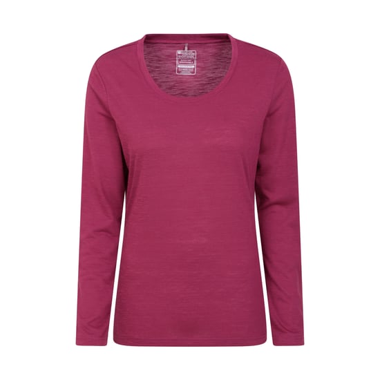 Mountain Warehouse Womens/Ladies Agra Slub Long-Sleeved Top (Berry) - Image 1