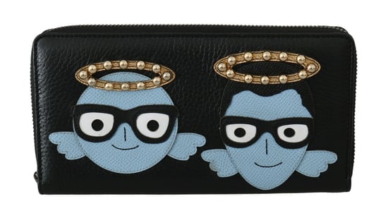 Billetera de hombre elegante en cuero negro con cierre de Dolce & Gabbana - Image 1