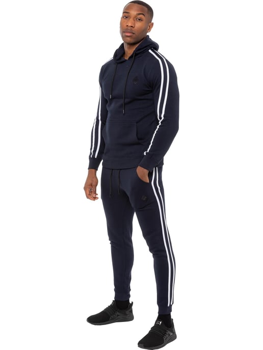 Enzo | Conjunto de Chándal con Capucha y Cinta para Hombre - Azul Marino - Image 1