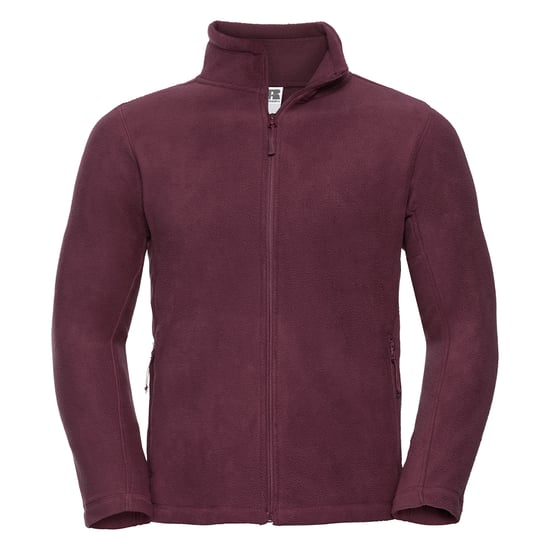Russell Mens Full Zip Outdoor Fleece Jacket (Burgundy) - Image 1