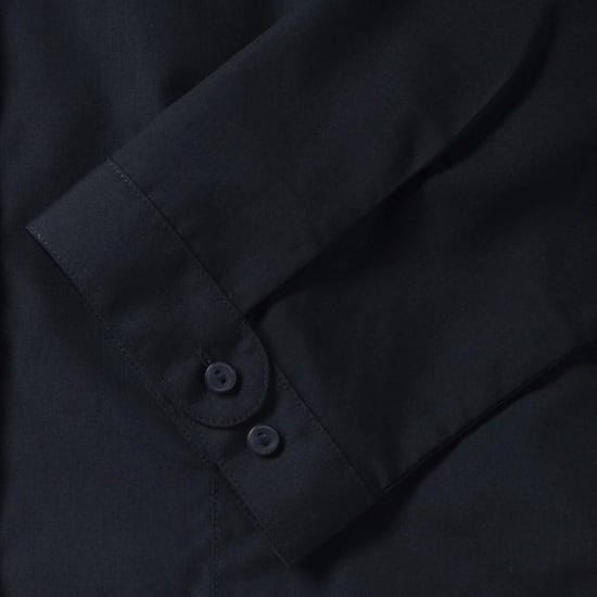 Russell Collection Ladies 3/4 Sleeve Poly-Cotton Easy Care Fitted Poplin Shirt (French Navy) - Image 6