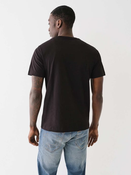 Embroidered Cowboy Tee in Black
