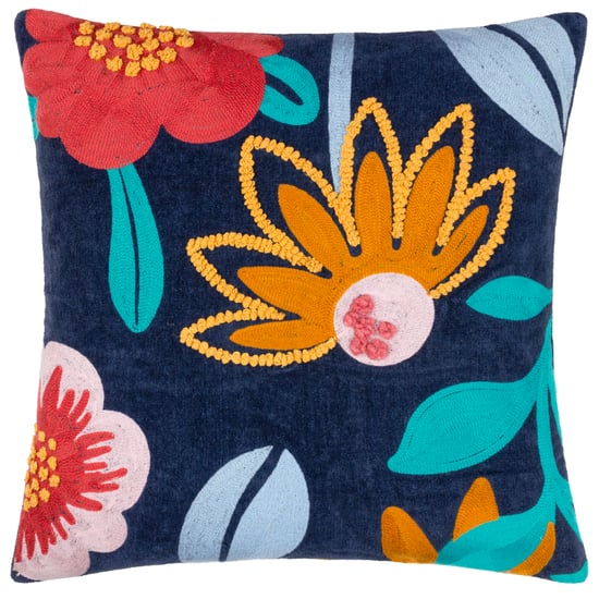 Cojín Relleno de Poliéster Floral Bordado Janey de furn. - Image 1