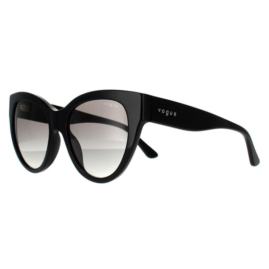 Gafas de sol para mujer Vogue Cat Eye en marrón oscuro havana con degradado - Image 2