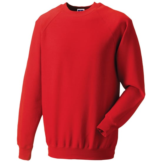 Russell Mens Spotshield Raglan Sweatshirt (Bright Red)