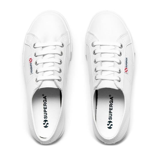 Superga Unisex Adult 2730 Nappa Leather Trainers (Optical White) - Image 4