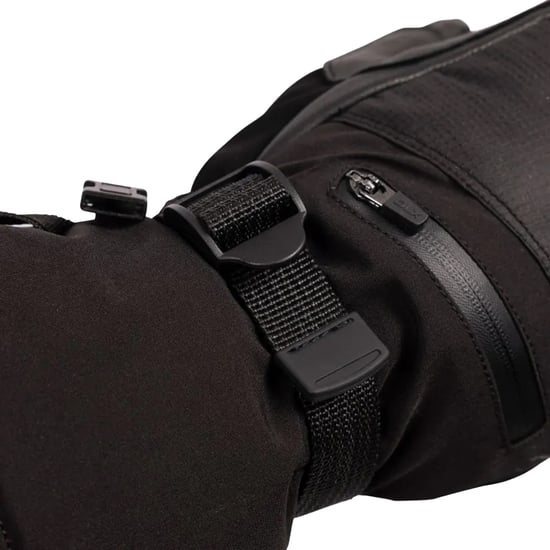 Unisex Adult Edonia DLX Leather Ski Gloves (Black) - Image 3