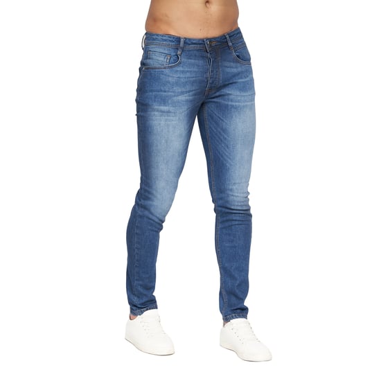Crosshatch Mens Malcolm Slim Jeans (Stone Wash) - Image 5