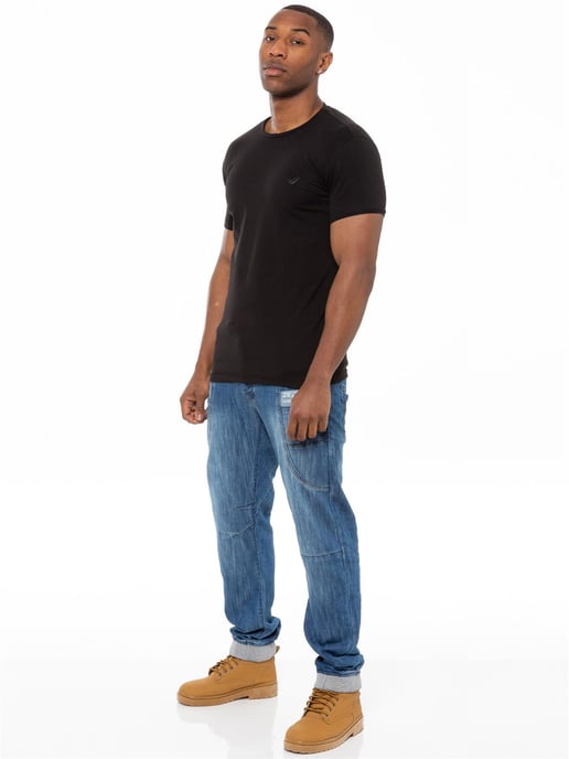 Enzo | Pantalones vaqueros con puños para hombre - Azul - Image 6