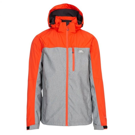 Trespass Mens Zakham Waterproof Long-Sleeved Waterproof Jacket (Orange/Grey) - Image 1