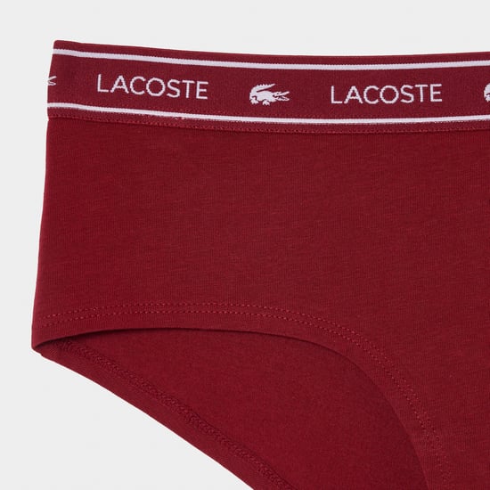 Men's Lacoste Underwear Shorty in Burgundy - Image 2
