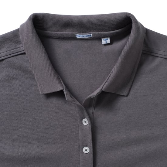 Russell Womens/Ladies Stretch Short Sleeve Polo Shirt (Convoy Grey) - Image 4