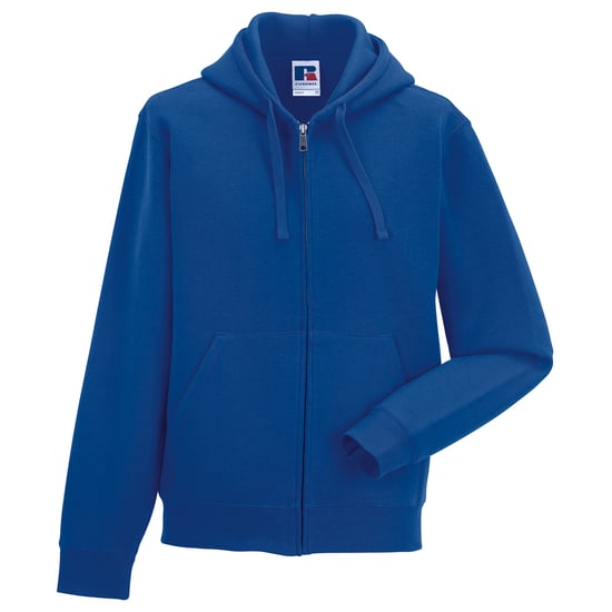 Russell Mens Authentic Full Zip Hooded Sweatshirt / Hoodie (Bright Royal) - Image 2