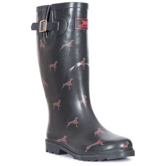 Trespass Womens/Ladies Samira Printed Wellington Boots (Black) - Image 1